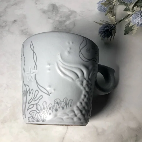 STARBUCKS 2016 Anniversary 12oz Mermaid Siren Tail Sea Star Mug - Picture 8 of 8